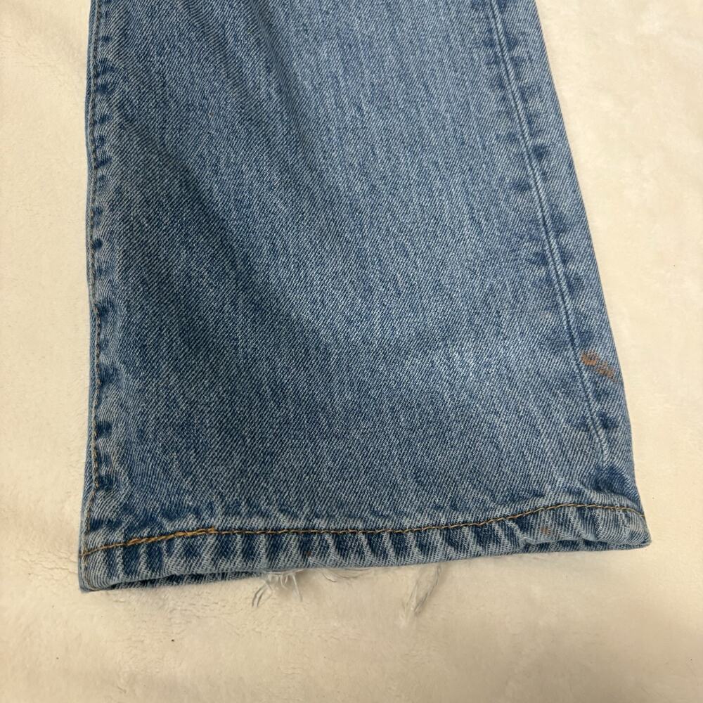 Levi's 517 Bootcut Jeans 33x36 Distressed Medium Blue Wash 100% Cotton Denim - Picture 6 of 15